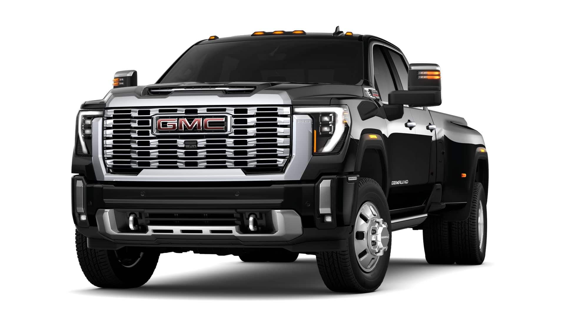 2026 GMC Sierra 3500 HD Denali DRW in Onyx Black — front three-quarter view