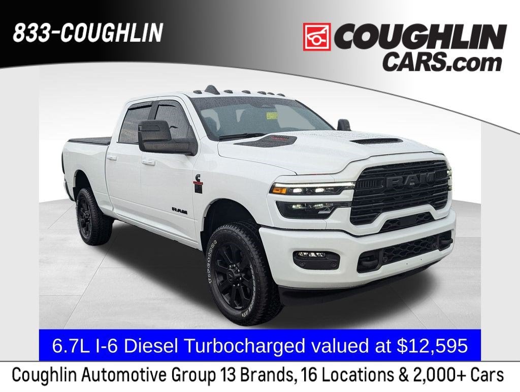 2025 RAM 2500 Laramie in White — front three-quarter view
